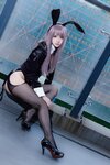 [Cosplay] 疯猫ss 紫发礼服兔