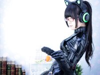 [Cosplay] Eri Kitami 北見えり - Catsuit & Cat ear headphones