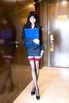 [Cosplay] 谢小蒽 幼幼 性感OL紫色蕾丝