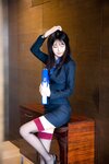 [Cosplay] 谢小蒽 幼幼 性感OL紫色蕾丝