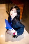 [Cosplay] 谢小蒽 幼幼 性感OL紫色蕾丝