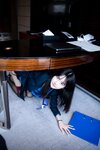 [Cosplay] 谢小蒽 幼幼 性感OL紫色蕾丝