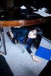 [Cosplay] 谢小蒽 幼幼 性感OL紫色蕾丝