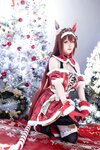 [Cosplay] 星之迟迟 - 2023年12月计划A 赛马娘-大和赤骥 圣诞衣装 [47P-330MB]