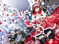 [Cosplay] 星之迟迟 - 2023年12月计划A 赛马娘-大和赤骥 圣诞衣装 [47P-330MB]
