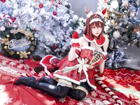 [Cosplay] 星之迟迟 - 2023年12月计划A 赛马娘-大和赤骥 圣诞衣装 [47P-330MB]