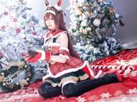 [Cosplay] 星之迟迟 - 2023年12月计划A 赛马娘-大和赤骥 圣诞衣装 [47P-330MB]