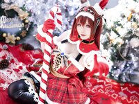 [Cosplay] 星之迟迟 - 2023年12月计划A 赛马娘-大和赤骥 圣诞衣装 [47P-330MB]