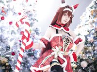 [Cosplay] 星之迟迟 - 2023年12月计划A 赛马娘-大和赤骥 圣诞衣装 [47P-330MB]