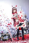 [Cosplay] 星之迟迟 - 2023年12月计划A 赛马娘-大和赤骥 圣诞衣装 [47P-330MB]