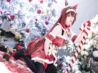 [Cosplay] 星之迟迟 - 2023年12月计划A 赛马娘-大和赤骥 圣诞衣装 [47P-330MB]