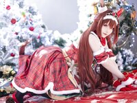 [Cosplay] 星之迟迟 - 2023年12月计划A 赛马娘-大和赤骥 圣诞衣装 [47P-330MB]