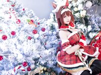 [Cosplay] 星之迟迟 - 2023年12月计划A 赛马娘-大和赤骥 圣诞衣装 [47P-330MB]