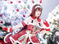 [Cosplay] 星之迟迟 - 2023年12月计划A 赛马娘-大和赤骥 圣诞衣装 [47P-330MB]
