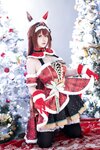 [Cosplay] 星之迟迟 - 2023年12月计划A 赛马娘-大和赤骥 圣诞衣装 [47P-330MB]
