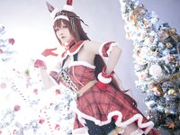 [Cosplay] 星之迟迟 - 2023年12月计划A 赛马娘-大和赤骥 圣诞衣装 [47P-330MB]