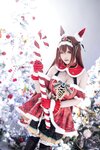 [Cosplay] 星之迟迟 - 2023年12月计划A 赛马娘-大和赤骥 圣诞衣装 [47P-330MB]