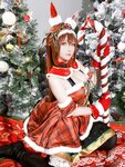 [Cosplay] 星之迟迟 - 2023年12月计划A 赛马娘-大和赤骥 圣诞衣装 [47P-330MB]