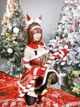 [Cosplay] 星之迟迟 - 2023年12月计划A 赛马娘-大和赤骥 圣诞衣装 [47P-330MB]