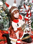 [Cosplay] 星之迟迟 - 2023年12月计划A 赛马娘-大和赤骥 圣诞衣装 [47P-330MB]