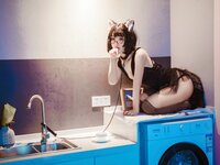 [Cosplay] yuuhui玉汇 NO.001 猫猫头黑裙子 [10P-110MB]