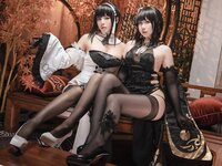 [Cosplay] Jiu Yan 九言 & Zhenhai - White and Black Double 镇海白黒双人