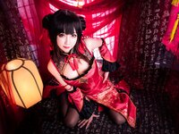 [Cosplay] Guichuyao 鬼畜瑶在不在 - Tokisaki Kurumi Cheongsam 时崎狂三 旗袍