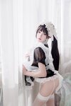 黏黏团子兔 (咬人小小兔) NO.028 咬一口兔娘 黑白女仆 [58P-438MB]