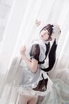 黏黏团子兔 (咬人小小兔) NO.028 咬一口兔娘 黑白女仆 [58P-438MB]