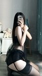 [Cosplay] 刘雅萌 黑丝睡衣