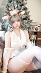 [Cosplay] 疯猫ss 圣诞特典 白色毛衣