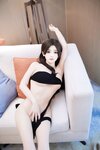 [Cosplay] 奶茶味的包子 性感黑丝连体