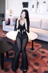 [Cosplay] 谭小灵 黑色蕾丝透视装