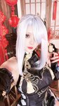 [Cosplay] Jiu Yan 九言 - Shen He Lenghua Youlu Cheongsam Single Version 申鹤冷花幽露旗袍单人版