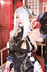[Cosplay] Jiu Yan 九言 - Shen He Lenghua Youlu Cheongsam Single Version 申鹤冷花幽露旗袍单人版