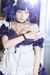 [Cosplay] Sanshiya 是三不是世 - Original Goddess Mona Maid 原神莫娜女仆