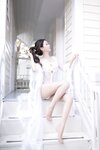 [Cosplay] 唐安琪 性感白纱裙