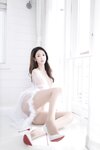 [Cosplay] 唐安琪 性感白纱裙