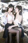 [Cosplay] 不呆猫 三無人型 水手服百合黑丝