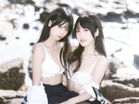 [Cosplay] 不呆猫 三無人型 水手服百合黑丝