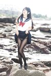 [Cosplay] 不呆猫 三無人型 水手服百合黑丝