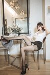 [Cosplay] 羽生三未图集 黑丝包臀OL