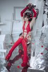 [Cosplay] 羽生三未图集 小恶魔 红色胶衣