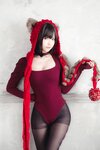 [Cosplay] Ely eee ElyEE子 红色 KNITTING