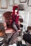 [Cosplay] Ely eee ElyEE子 红色 KNITTING