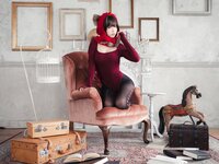 [Cosplay] Ely eee ElyEE子 红色 KNITTING
