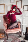 [Cosplay] Ely eee ElyEE子 红色 KNITTING