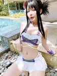 [Cosplay] Umeko J - Tifa Swimsuit