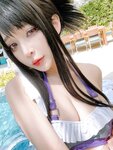 [Cosplay] Umeko J - Tifa Swimsuit
