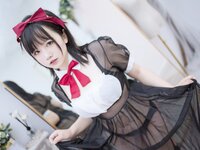 [Cosplay] 阿半今天很开心 透明女仆
